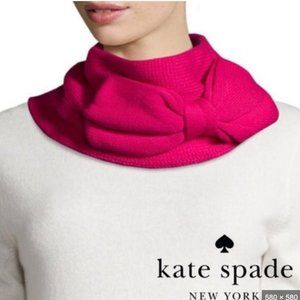Kate Spade Gathered Bow Neckwarmer Wool Blend